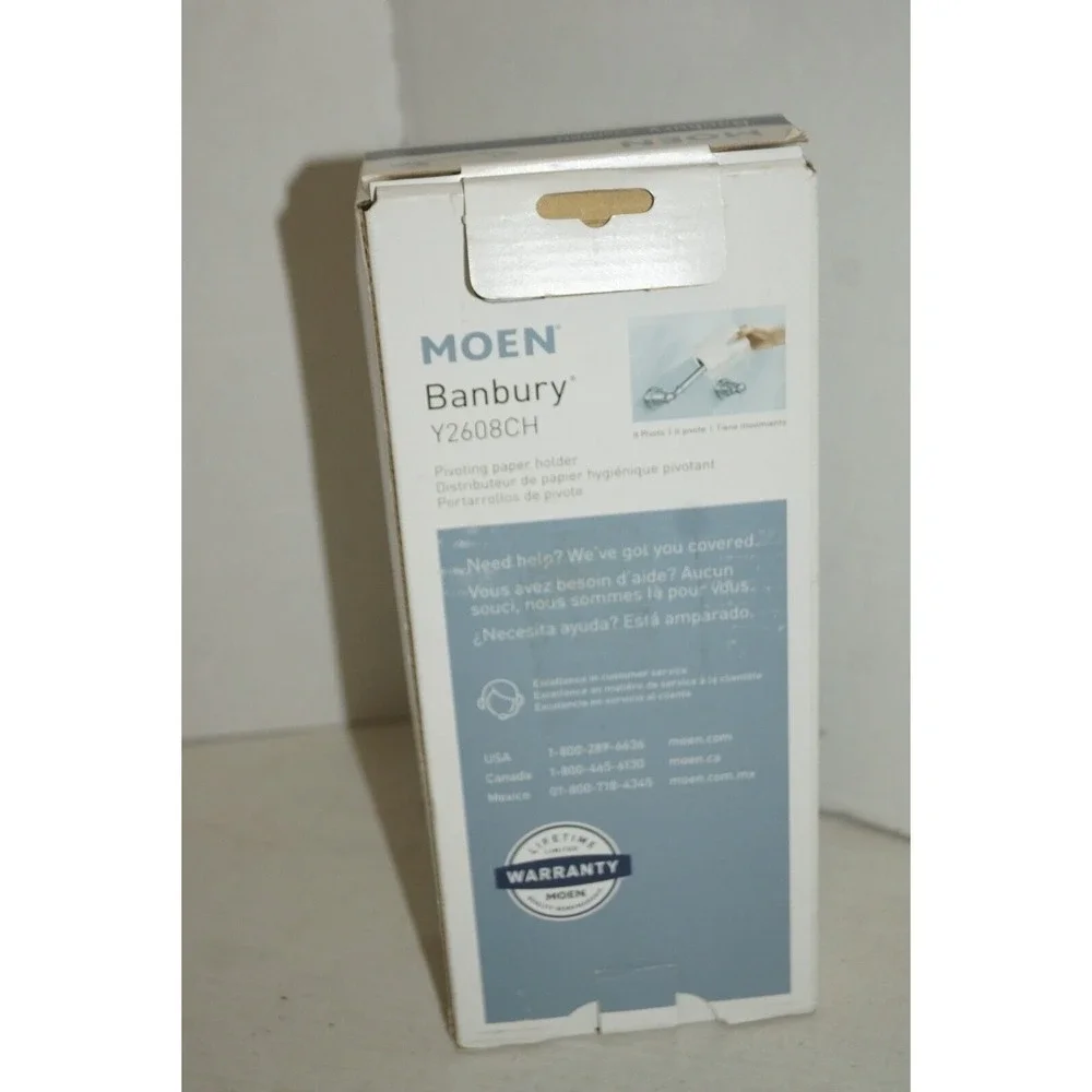 MOEN Banbury Pivoting Double Post Toilet Paper Holder in Chrome Y2608CH